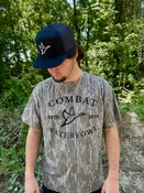 Combat Waterfowl Mossy Oak Bottomland Washed Out Vintage Logo Tee