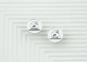 Sigma Pi Phi Round Cuff Links - Sterling Silver — Fourteen Karat Plus, Inc.