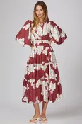 3/4 Sleeve Smocked Dress