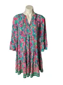 Lilly Pulitzer 3/4 Sleeve Gabriel Dress Surf Blue Flim Flam Engineered - Size 2