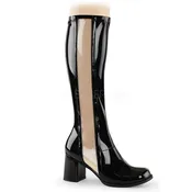 3" Block Heel Gogo Boot With Transparent Stripe (GOGO-303 Final Sale)