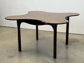 Rosewood Clover Game Table by Edward Wormley for Dunbar — sputnik modern