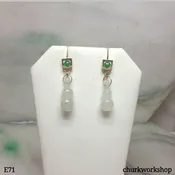 14K yellow gold gourd earrings