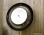 Bike Wheel Mirror Clock — Bike Furniture Design