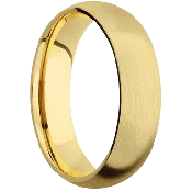 10K Yellow Gold + Satin Finish