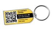 Dynotag Deluxe Steel Keychain SmartTag with Steel Ring