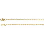 14K Gold 1.5 mm Solid Rope 18" Chain