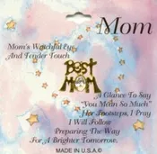 Best Mom Crystal Lapel Pin