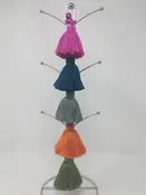 FIVE TIER TASSEL MAGENTA