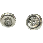 0.25 Carat Bezel Set Diamond Stud Earrings