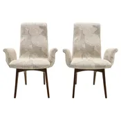 Rare Pair of Vladimir Kagan Dining Chairs with Arms. Excellent Condition. — RETRO INFERNO