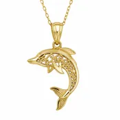 10K Dolphin Necklace