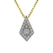 14Kt White Gold Kite Shaped Pendant