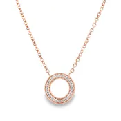 14K ROSE GOLD DIAMOND NECKLACE  #165-00194
