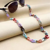 Acrylic Eyeglass Chain – Tortoise or Multicolor