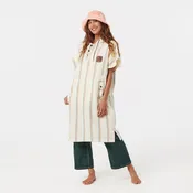 Baja Stripe Fouta Poncho - Cream