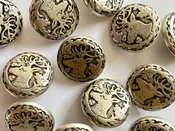 Antique Silver Stag Buttons