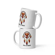 Dreamcatcher Rise in Peace — White Glossy Mug
