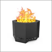 24 Inch Smokeless Fire Pit Wood Burning with Ash Pan Collector