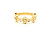 Bezel Set Round Diamond Cluster Fashion Ring