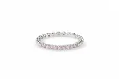 14kt White Gold Pink Sapphire Band