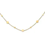 14k yellow gold disc necklace – simple geometric modern design