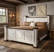 BONANZA BED WHITE DISTRESSED
