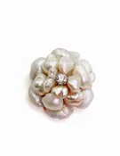 Antique Pearl Flower Brooch