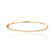 14k Rose Gold Diamond Bangle