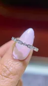 0.18ct Bezel Hexagon Diamond Wedding Band 14K Gold BAN049