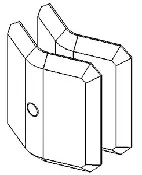 135° Inside 1/2″ Glass Clamp