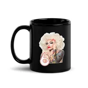 6 (@callher6) Portrait Black Glossy Mug