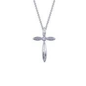 0.02 CTW Cross Pendant Necklace