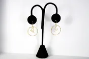 14K Gold Filled Handmade earrings circle with dancer