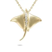 14K YG Stingray Pendant