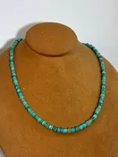 22 1/2" Blue and Green Turquoise Necklace by Don Lucas