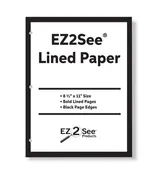 EZ2See® Lined Paper — Bold Line Writing Paper for Low Vision