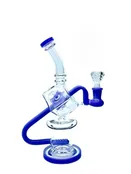 10in Rig W/ Recycler cube Center And Bent Neck