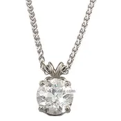 Solitaire Curls Pendant with Any Center Stone