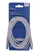 USB-C to Lightning Cable 10 FT  -  MFI  Braided White - Rite Aid brand