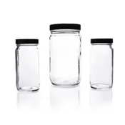 DWK Life Sciences 125 mL Kimble Clear Glass Straight-Sided Jars, Tall Form Cs/24 5510448B