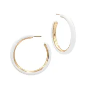 45mm Color Enamel Hoops - White