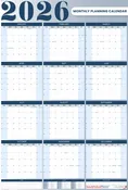 2026 Monthly Planning Calendar 27x40 - Vertical
