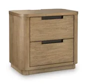 Pamaria – Two Drawer Night Stand – Light Brown