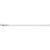 10K White Gold 1.8 mm Curb 3" Chain Extender