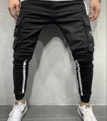 Black side pockets joggers