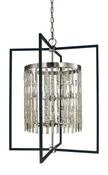 10-Light Brushed Nickel Matte Black Hannah Foyer Chandelier by Framburg