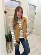 Camel Quilted Vest