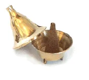 Brass Incense Cone Burner — Patchouli Garden