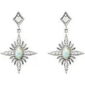 14kt Gold Opal/Diamond Celestial Earrings